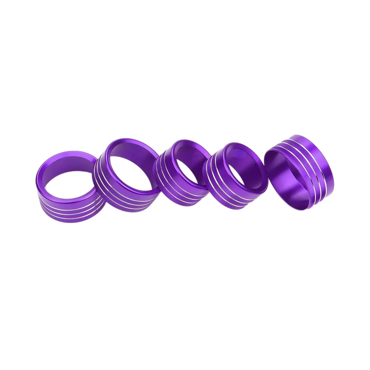 

For Dodge Ram Accessories 2018-2021 Control Knob Cover AC/Volume/Mode/AUTO/Browse Switch Decor Button Trim,Purple