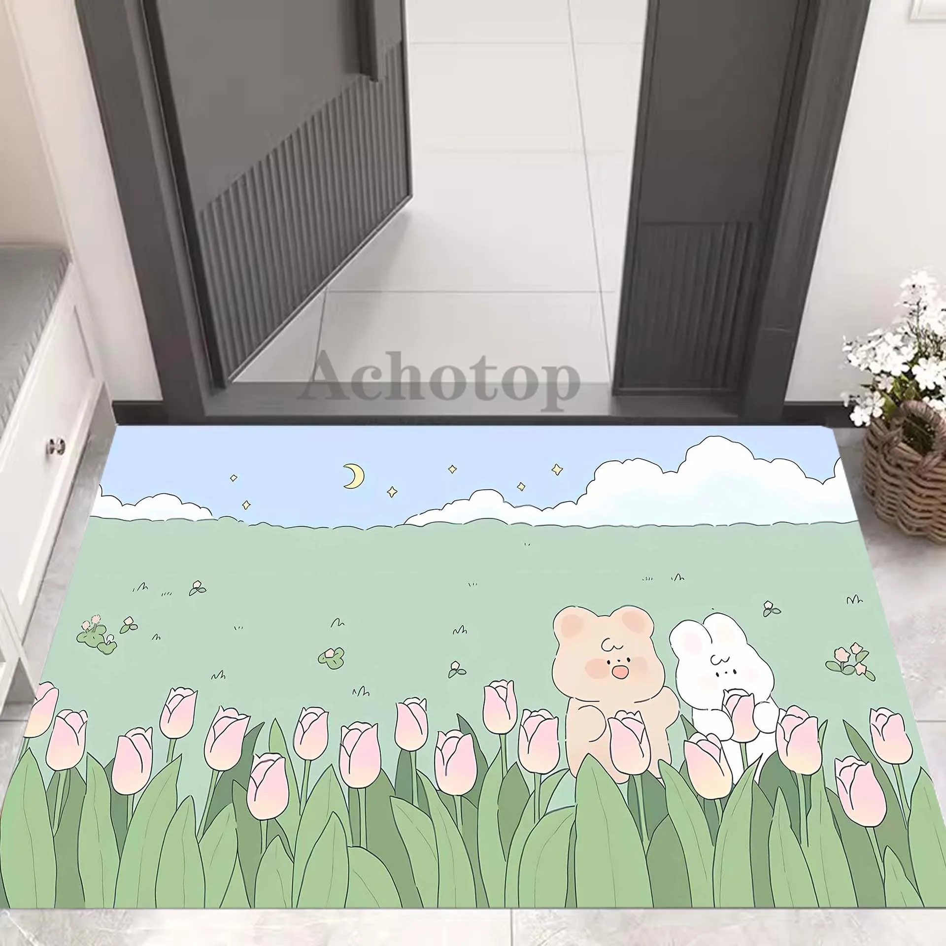 

Diatom Door Mat Kawaii Bedside Large Area Rugs Home Decoration Entrance Door Anti-slip Mat Foot Pad Hallway Balcony Rugs