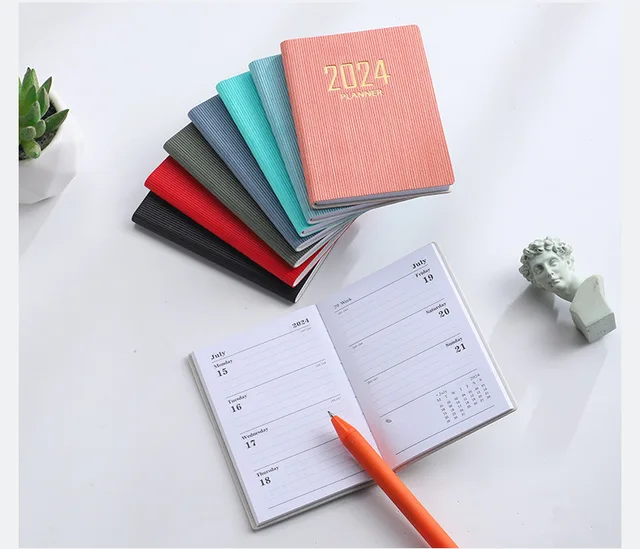 Spot 2024 English Schedule A7 Daily Plan Notebook Planner Book budget  planner planner supplies diary 2024 agenda 2023/24 - AliExpress