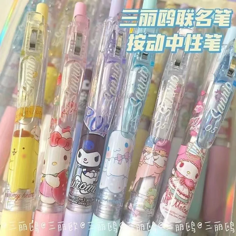 

Sanrio Hello Kitty Little Twin Star Cinnamoroll Kuromi My Melody Cute Cartoon Black Neutral Pen Kawaii Periphery Kid Stationery