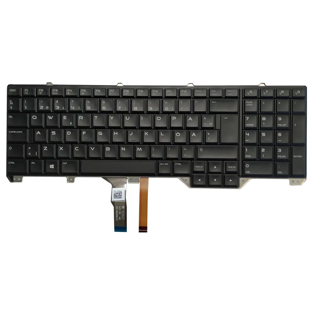 Retroiluminado Suécia Canadense Francês Espanhol Teclado para Dell Alienware 17 r1 17 r2 17 r3 M17 r1 M17 r2 M17 r3 com Luz de Fundo Novo - Imagem 4