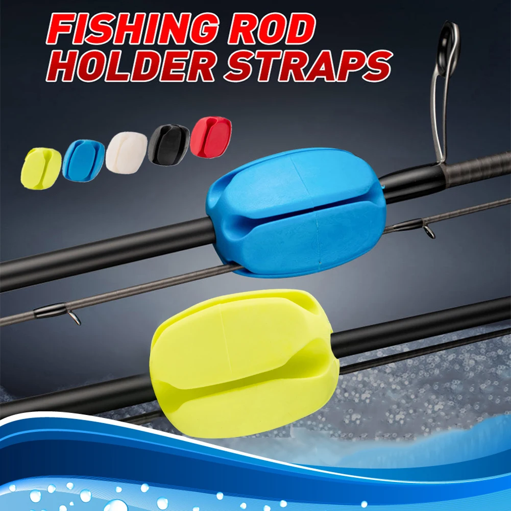 Description Picture 6 of itemFishing Rod Holder Straps Fishing Pole Straps Bundle Rod Ball Fixed Ball Rods Puller Silicone Protection Fishing Equipment