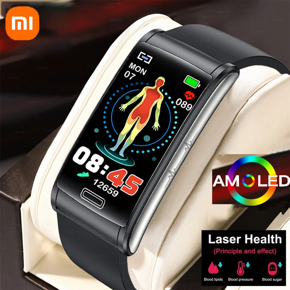 Xiaomi Men Blood Glucose Monitor Smart Watch Non invasive ECG+PPG Blood ...