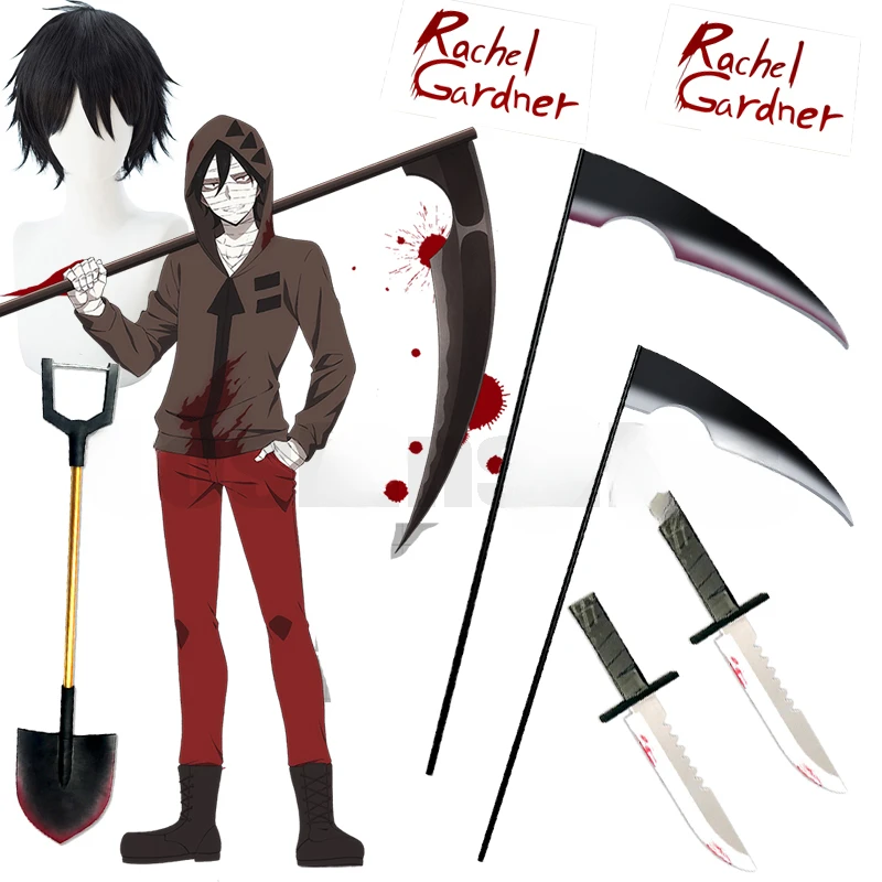 

Isaac Foster Cosplay Short knife Sickle Anime Angels of Death Shoes Accessories Props Wigs Halloween Costumes Carnival Isaac cos