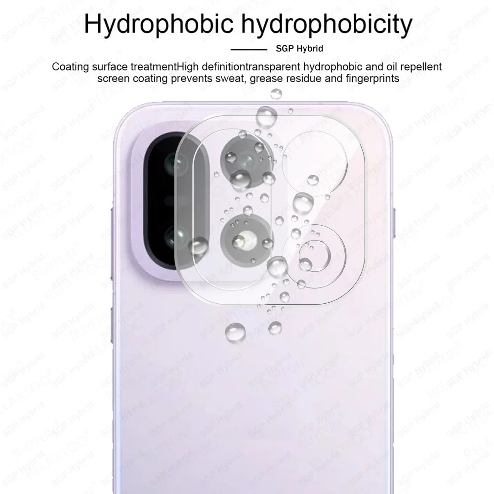 2PCS Transparent Camera Lens Back Cover and 3D Film Protector