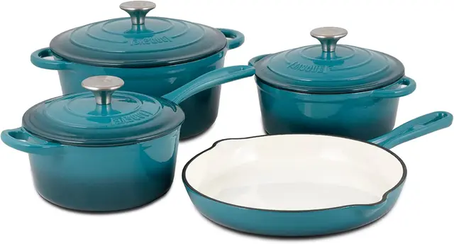 7-Piece Enameled Cast Iron Cookware Set 1