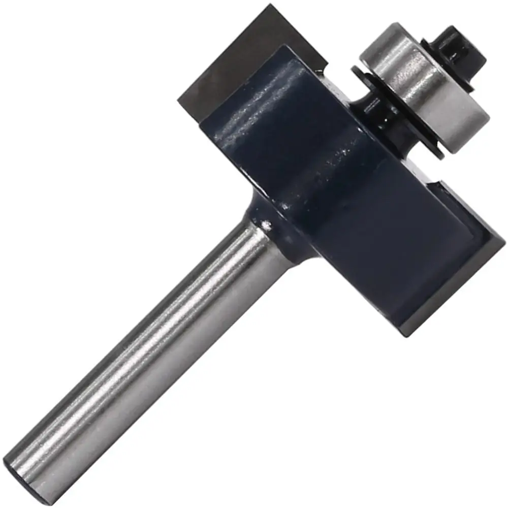 

with Bearing Router Bits Convenient Carbide 1/4" Shank Milling Cutter T-type Woodworking Tool Trimming Machine