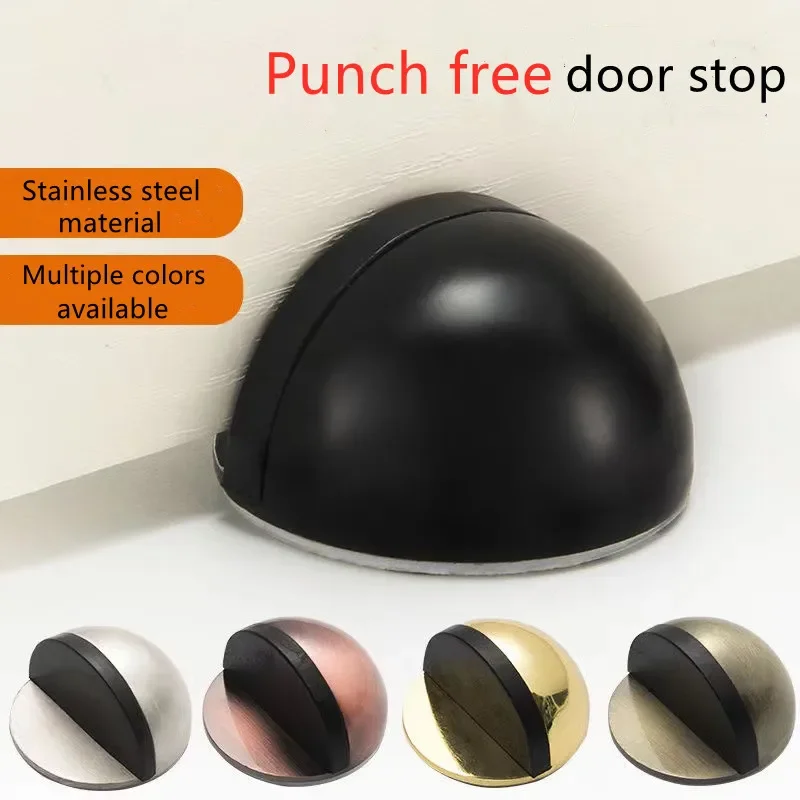 Stainless steel non perforated door bumper anti-collision silicone er door bumper silent floor mounted turtle top limiters door stopper silicone door stopper door stopper bumpers