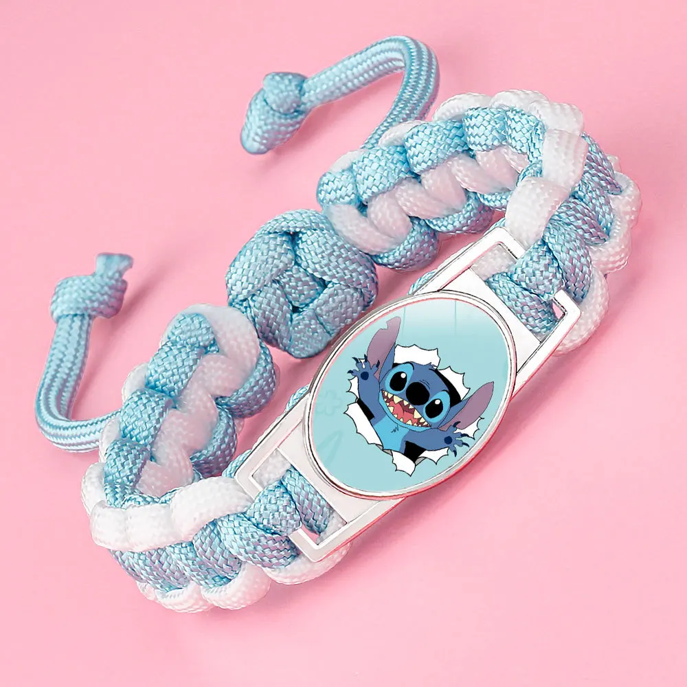 

Disney Anime Star Baby Stitch Bracelet Dopamine Handwoven Ornaments Handmade Bracelets Christmas Ornaments Children Kid Gifts