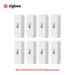 Smart Home Temperature & Humidity Sensor with WiFi/Zigbee Integration (8pcs(need gateway))