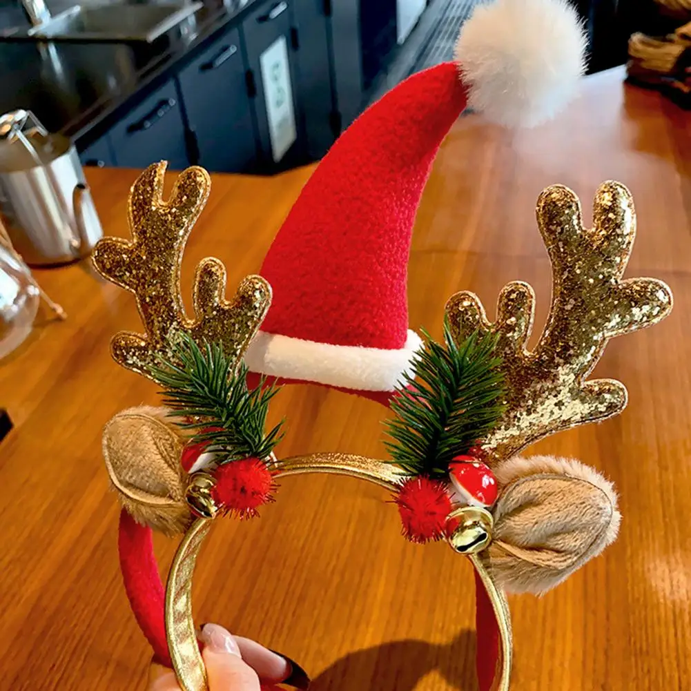Antler Headband Christmas Reindeer Headband Costume Festive Christmas Set for Women Antler for Holiday