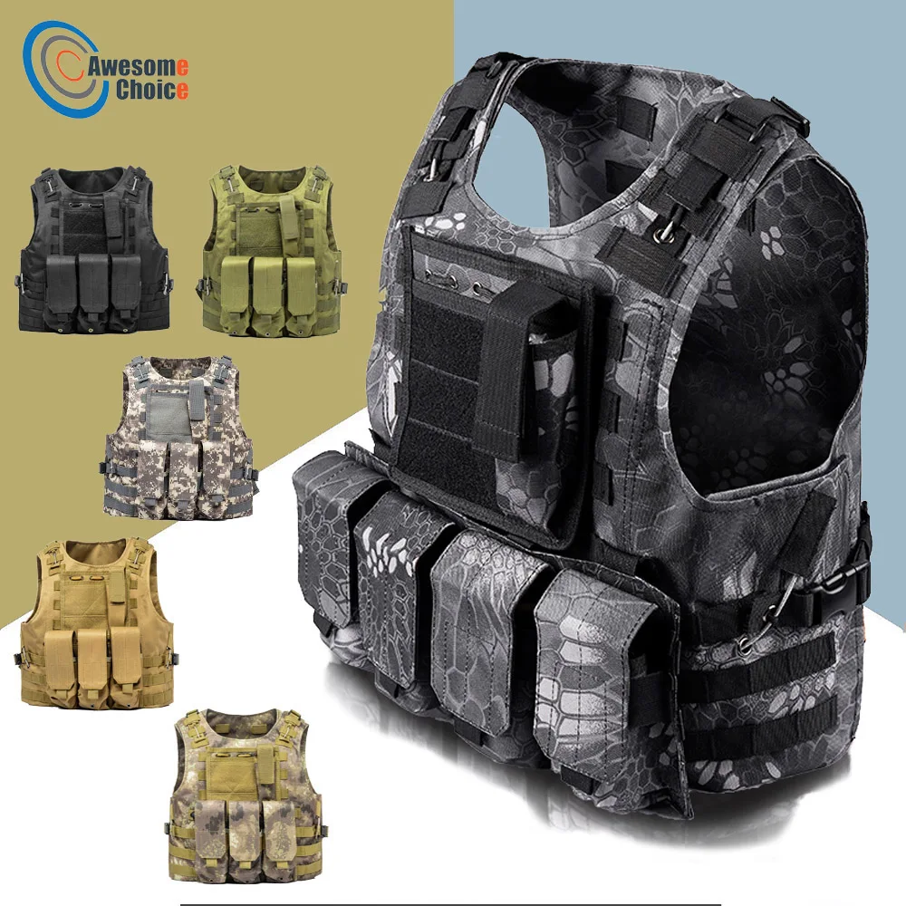 Tactical Vest Amphibious Battle Military Molle Waistcoat Combat Assault
