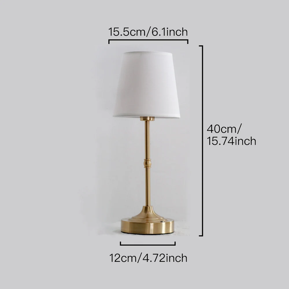 Modern LED CordlessTable Lamp 5200mAh Rechargeable Battery Desk lamp 3 Level Brightness Light Aluminun for Couple Dinner Coffee 5