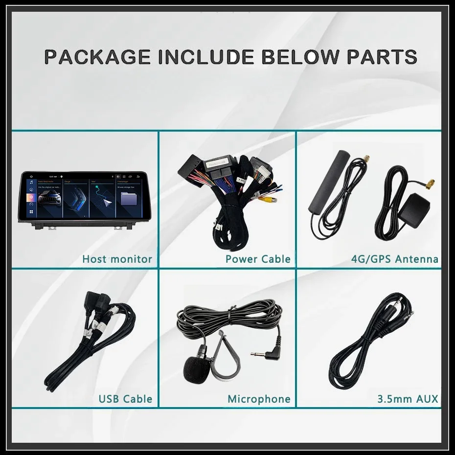 Pantalla de reproductor Multimedia de Radio de coche Android 14, Carplay inalámbrico de 12,5 pulgadas para BMW X1 F48 2016-2017 2din autoradio estéreo 4G LTE 3