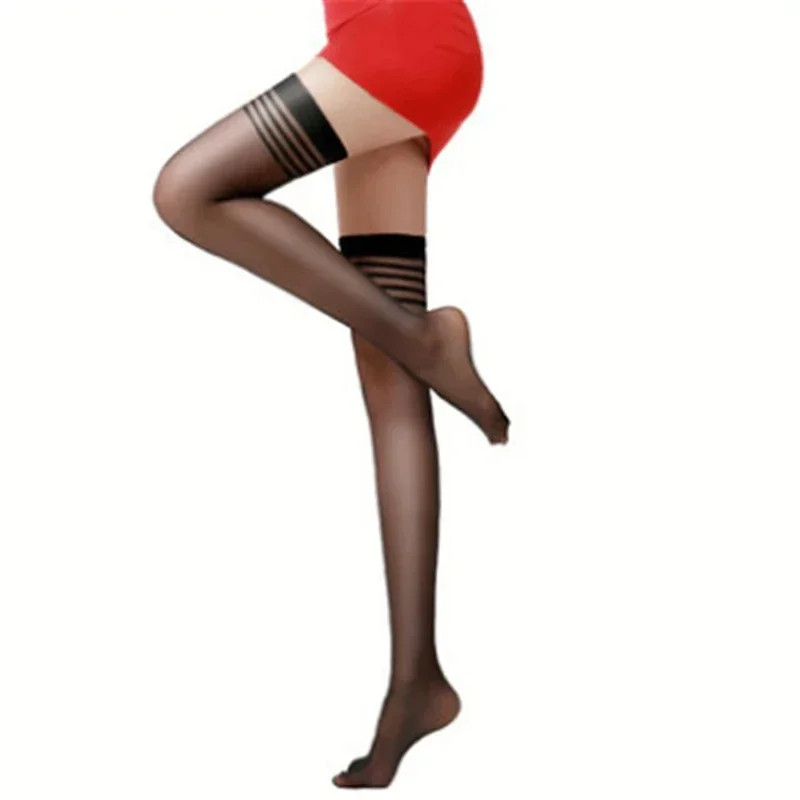 1–4 Paar sexy Strümpfe für den Sommer, über dem Knie, rutschfeste Strümpfe, ultradünne Seidenformung, glänzende Strumpfhosen, Oberschenkelhohe Strümpfe – Detail 7