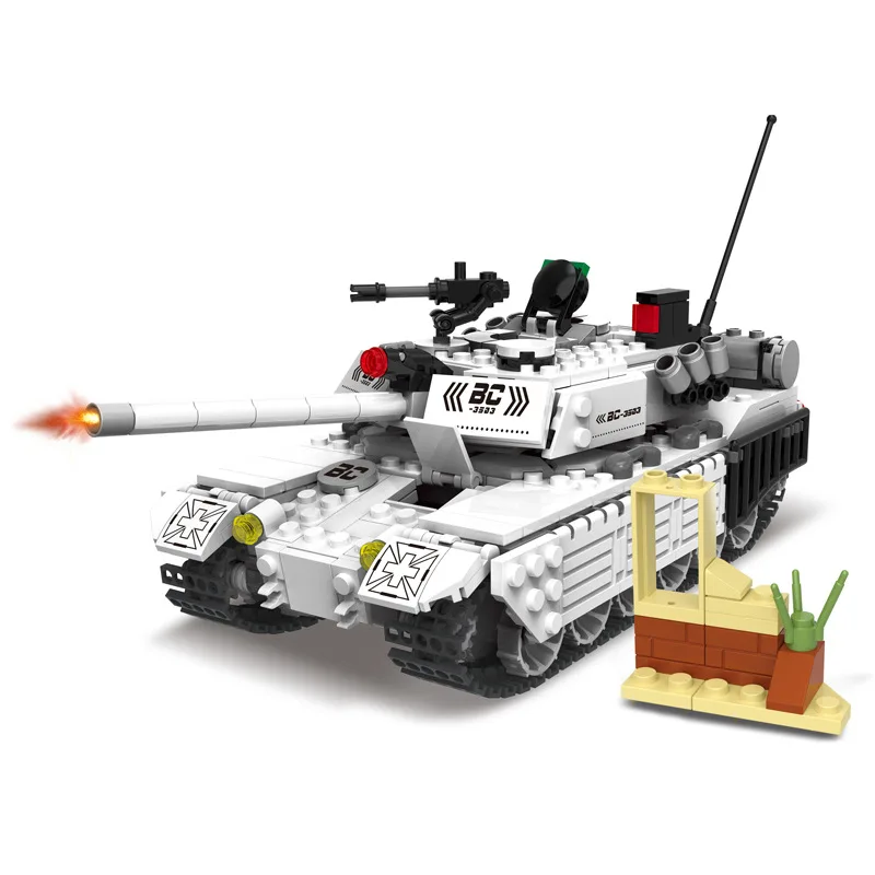 

WW2 Military Model French Leclerc Main Battle Tank Collect Ornaments Building Blocks Bricks Toys Gifts