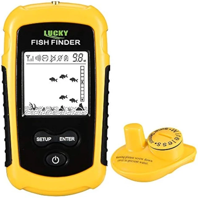 LUCKY Castable Wireless Fish Finder Kayak Portable Ice Fish Finders  Handheld LCD Display Depth Finder Boat - AliExpress