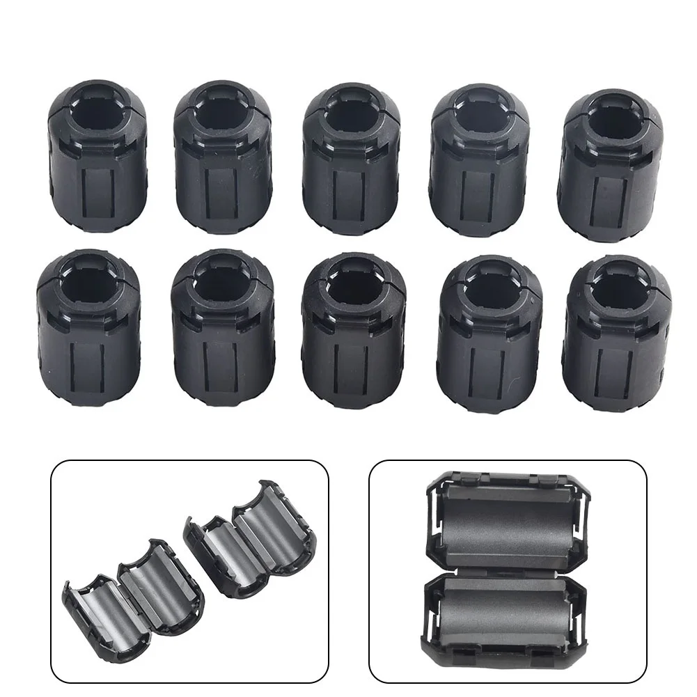 TDK Ferrite Core Choke Clip Noise Suppressor Filter Ring Cable Clamp RFI EMI 10Pcs for Audio/Video Cables Power Cord