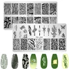 Leaf Snake Design Nail Art Stamping Plates Accessories Stamp Templates Tools Flower Leopard Manicure Nail Gel Polish Stencils 1