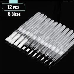 Premium Watercolor Brush Set with White Nylon Bristles and Built - In Water Storage (12pcs Brush 150mm)
