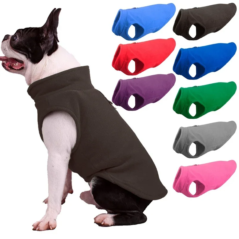 

Autumn Winter Pet Dogs Clothes Fleece Warm Dogs Vest French Bulldog Coat Puppy For Small Dogs Chihuahua Pug Clothing