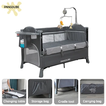 4-in-1 Convertible Baby Crib with Rocker 1