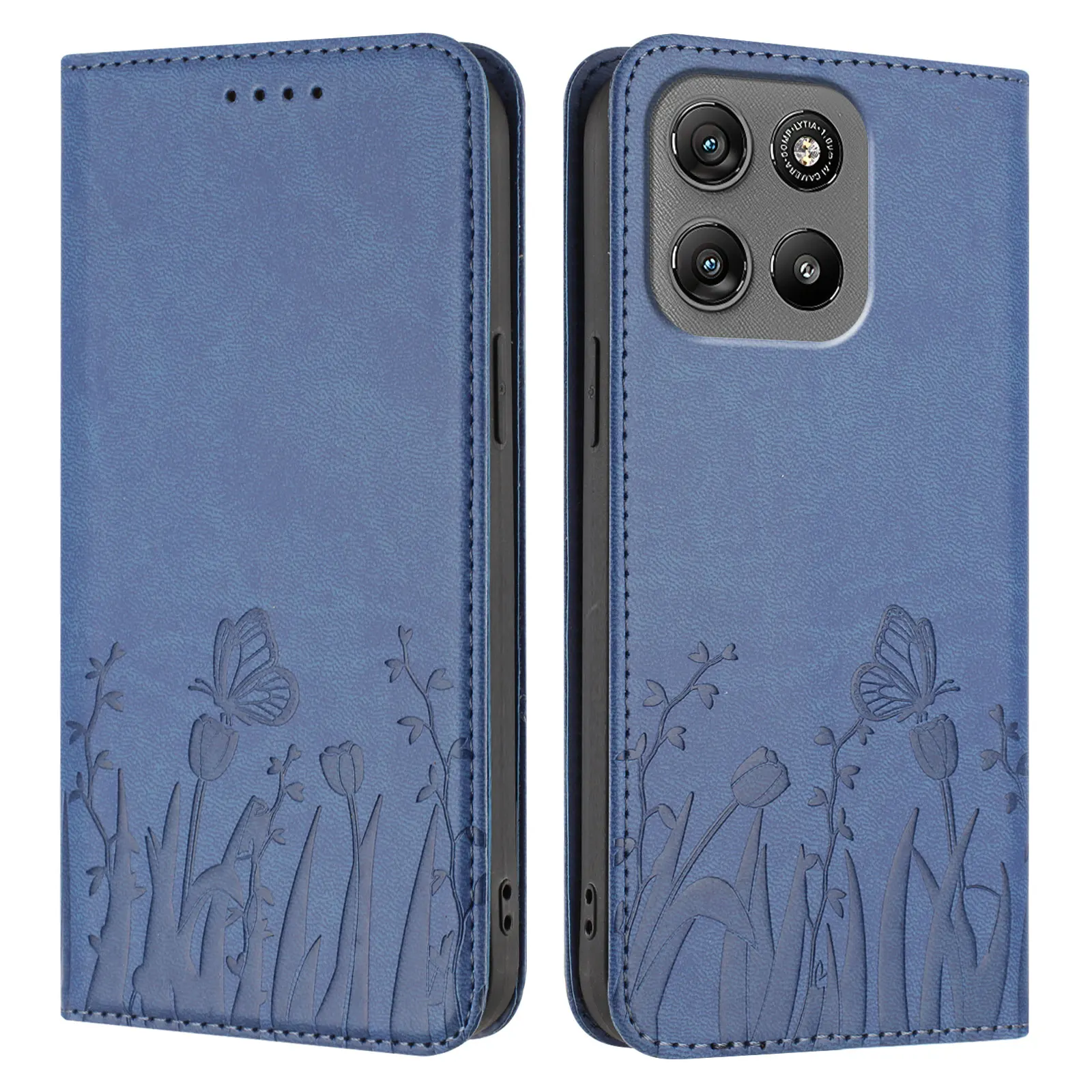 Premium Magnetic Leather Flip Wallet Phone Case - Stylish and Secure Back Cover