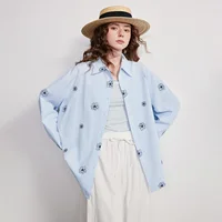 Chemise Femme TOYOUTH Printemps 2026 Nouvelle Collection Rayée Broderie Florale Style Champêtre Décontractée Cardigan Ample 3