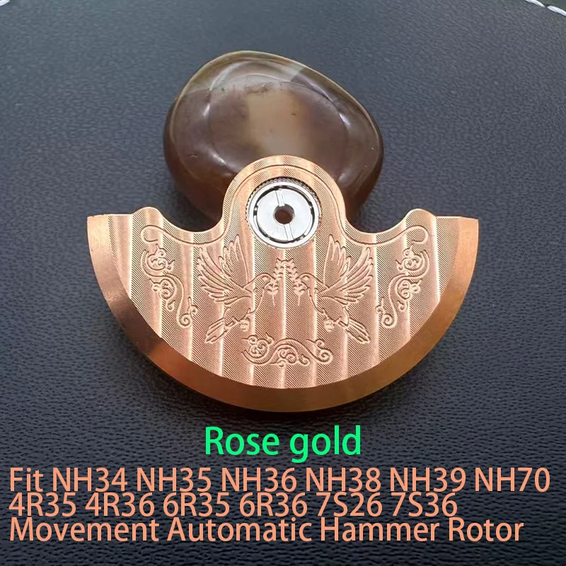 Customized Automatic Hammer Rose Gold Black Blue Silver Gold Watch Rotor Parts