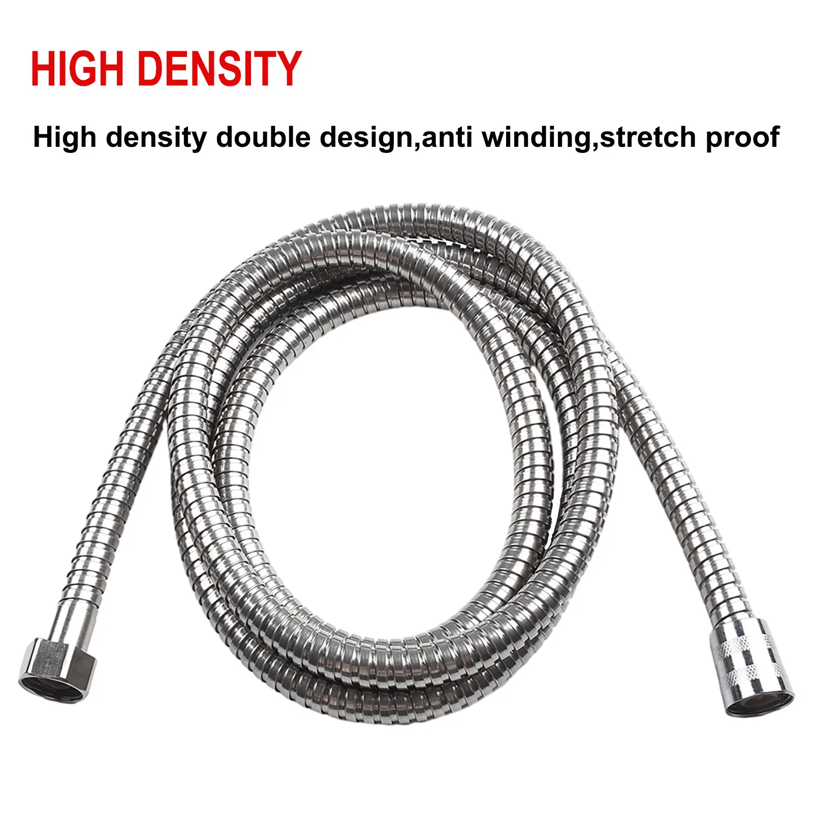 

2M Silver Stainless Steel Shower Hose Brass Spin Inner Core Extra Long Flexible Explosion-Proof For Delivery Water Bathroom Tool