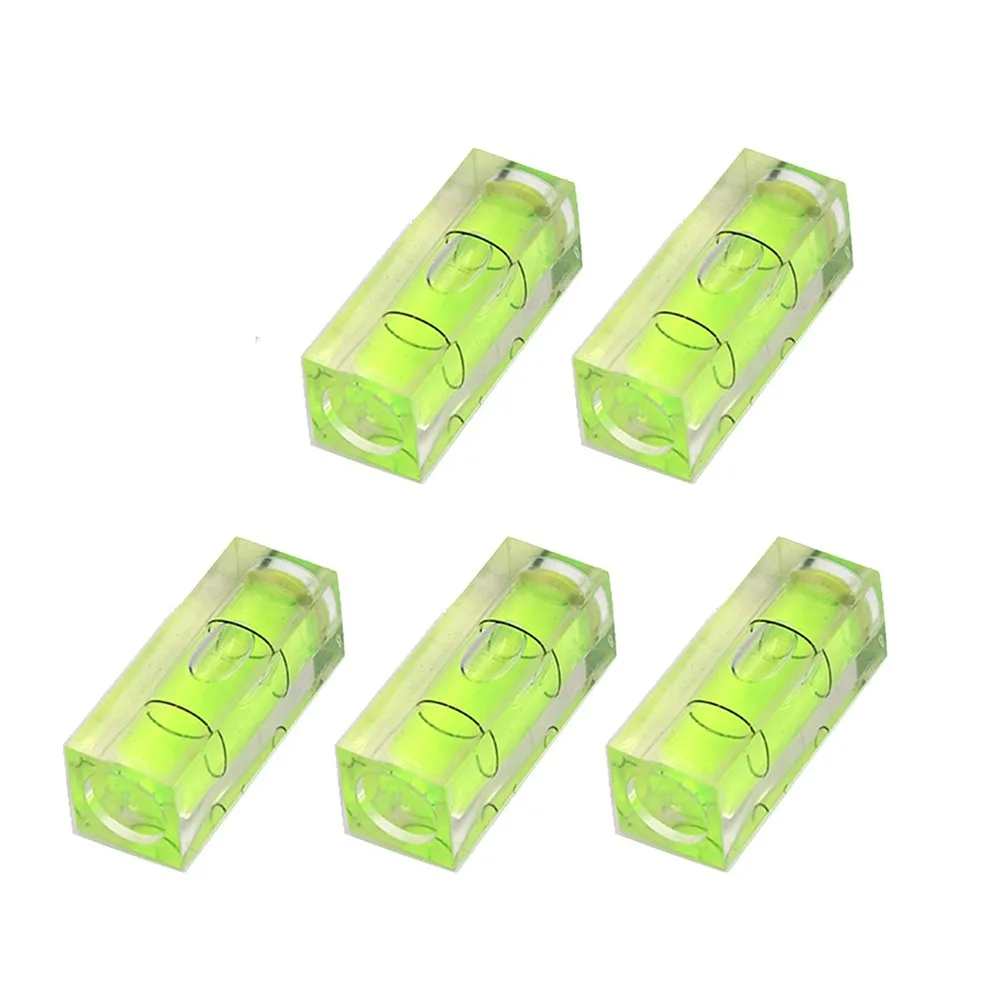 Mini Spirit Square Bubble Level Protractor Precision Level Cylinder Horizontal Bead Measuring Tools 5/10pcs