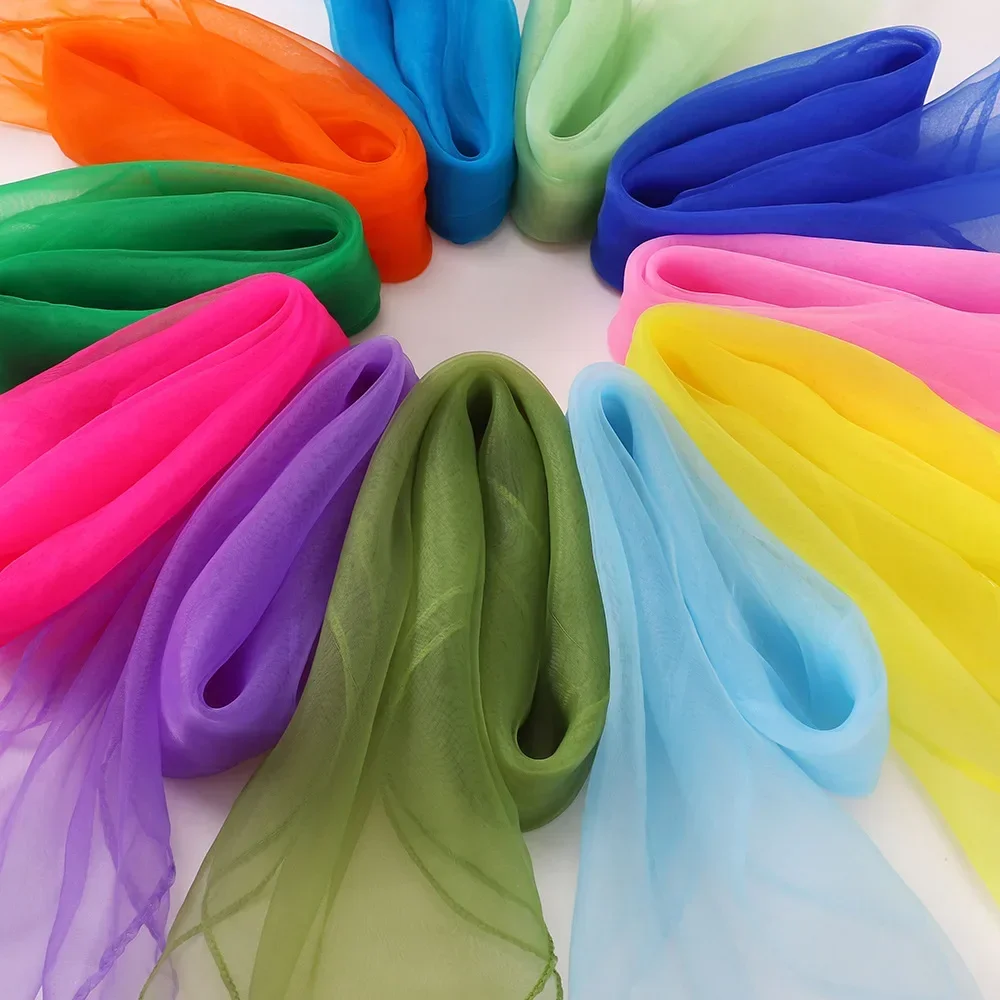 Practical Gymnastics Scarves For Outdoor Game Dancing And Juggling Chiffon Towels Candy Colored Gym Towel Dance Gauze Scarf