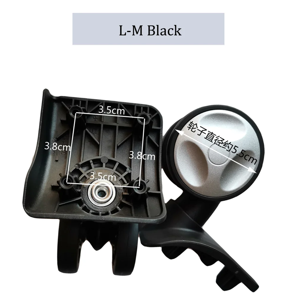 Suitable For Hongying L-R Nylon Luggage Wheel Trolley Case Wheel Pulley Sliding Casters Universal Wheel Slient Wear-resistant