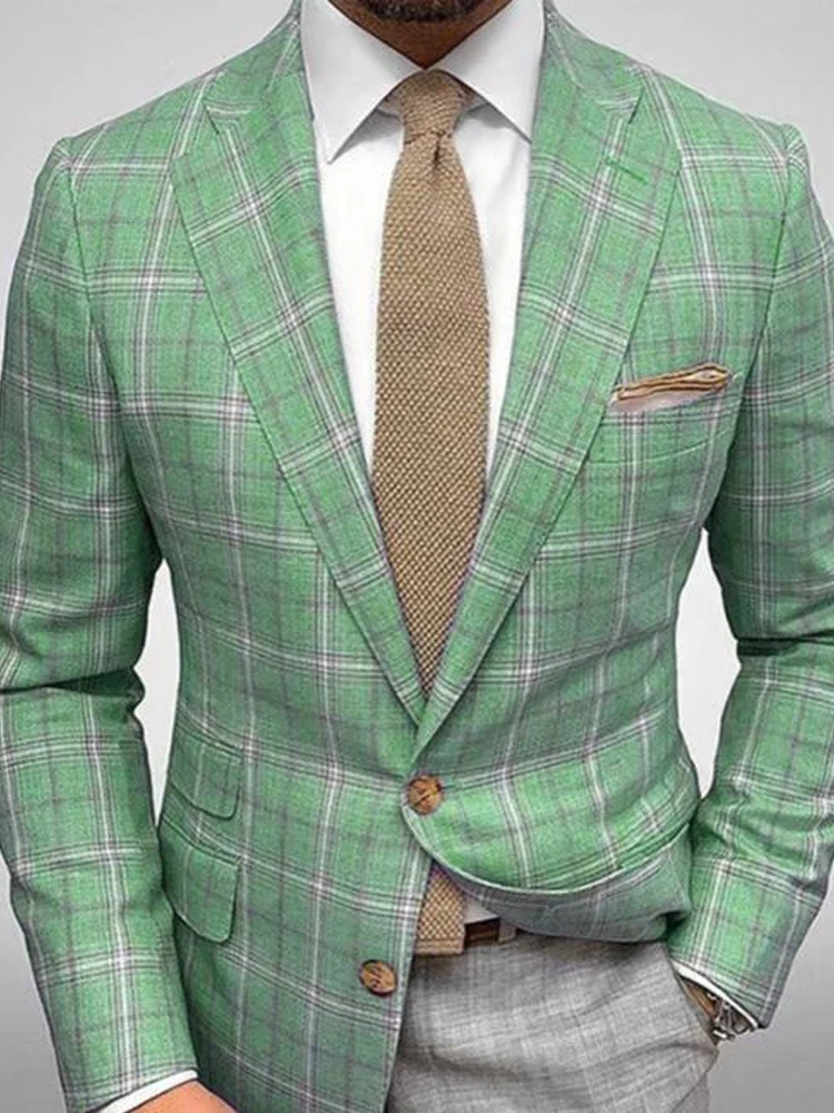 Blazer Jacket Men Tailor-made Suits Single Breasted Skinny Jackets England Style Blazer Coats