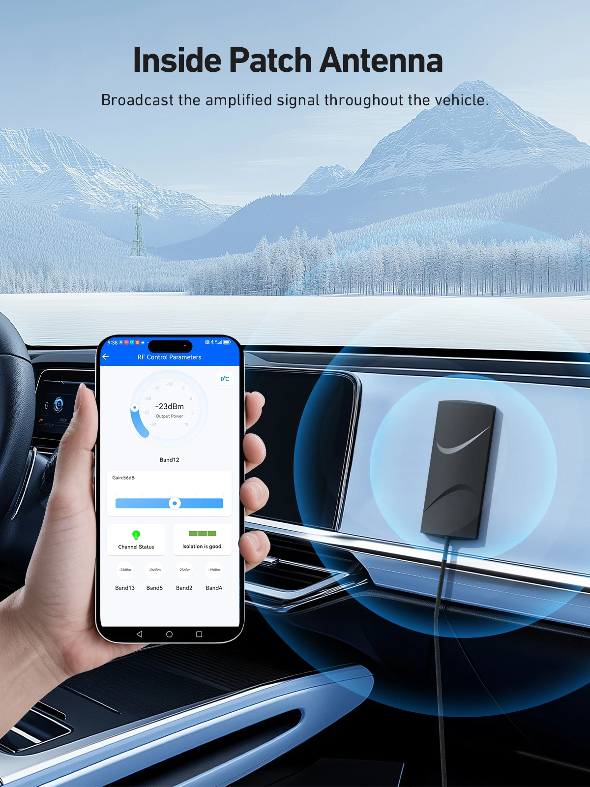 PLG 4G 5G LTE Cell Signal Phone Booster Band 20/8/3/1/7 Car RV Vehicles Kit Boost Data Voice