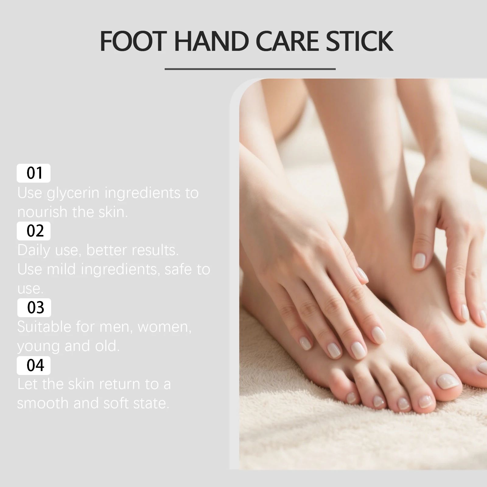 Christmas Hand & Foot Moisturizing Care Stick - Nourishes Hand & Foot Skin, Keeps It Hydrated, Lightweight and Moisturized