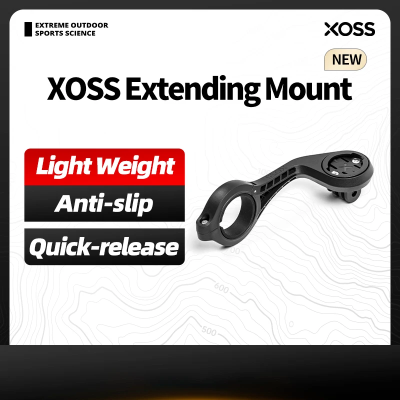 XOSS Bicycle Handlebar Extended Bracket Bike Headlight Mount Bar Computer Holder Lantern Lamp Support Rack Fiber Stand