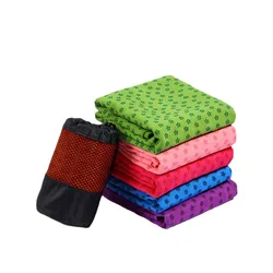 Portable Anti-Slip Sweat-Absorbent Yoga Towel with Carry Bag (Orange)