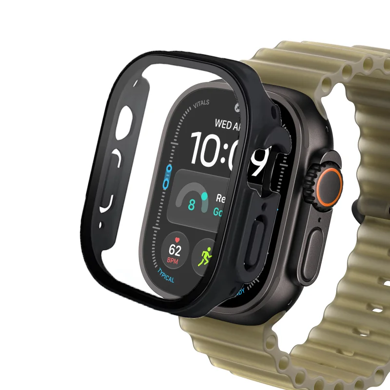 Enhanced Protective Case with Screen Protector for Apple Watch Ultra 49mm – Premium HD Tempered Glass and Durable Bumper Shell Accessories