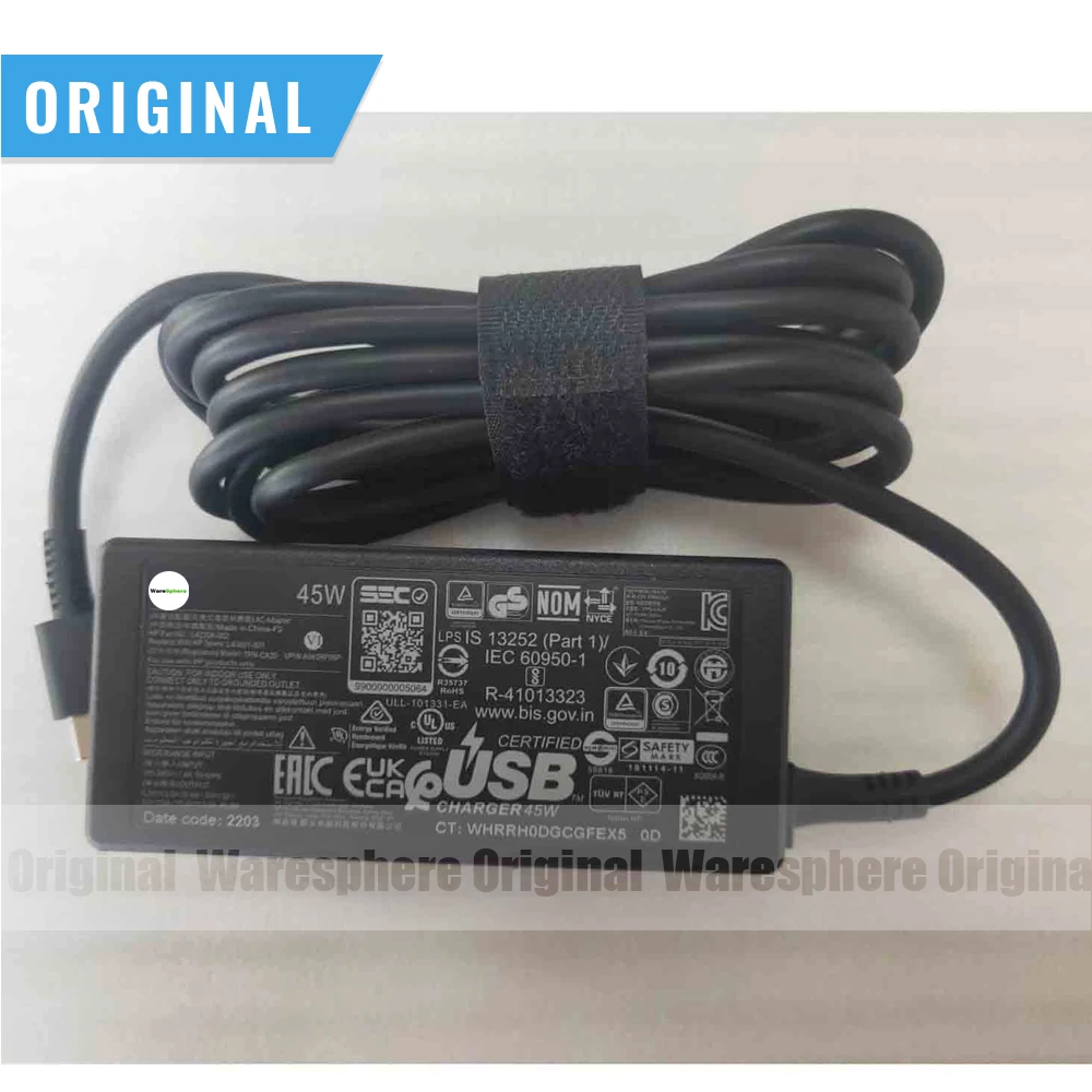 

Новый адаптер Typc-C 45W 15,0 V 3.0A AC для HP TPN-CA20