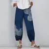 2024 New Fashion 3D Octopus Print Pocket Pants For Women Retro Home Casual Pants For Women Plus Size Elasticated Belt Pants 2