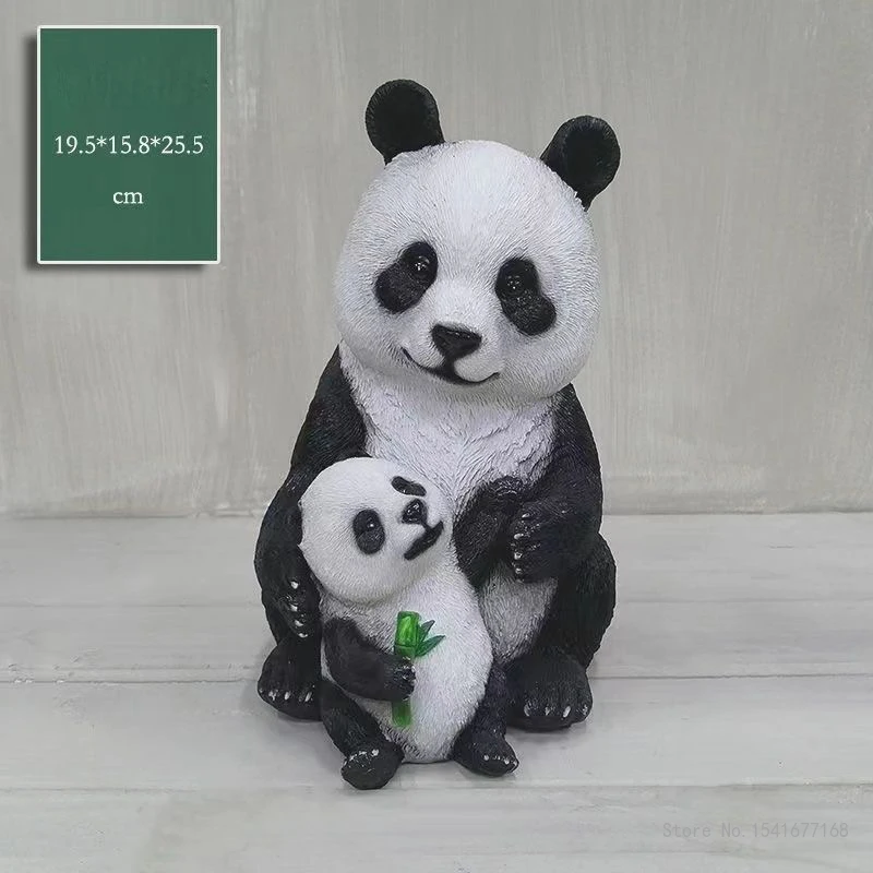 Creative Resin Crafts Ornaments, Panda Statue, Home, Courtyard, Garden, Lawn, Landscaping Decorations, Outdoor Animals, New, 1Pc
