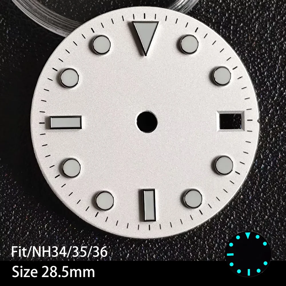Custom Blue Luminous Multi-Color Calendar Watch Dial Replacement Accessory