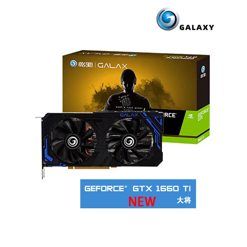 graphics cards computer GALAXY GTX 1660TI GeForce GTX 1660 Ti 6G GDDR6 192bit DVI HDMI DP Graphics Card GPU Support AMD Intel Desktop CPU Motherboard graphics card for gaming pc