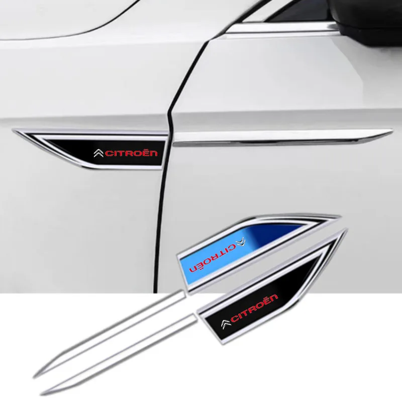 

Car Side Fender Knife Stickers, Emblem Badge Decals, Trim Styling for Citroen C2 C4 C5 Berlingo Xsara , Auto Accessories, 2Pcs