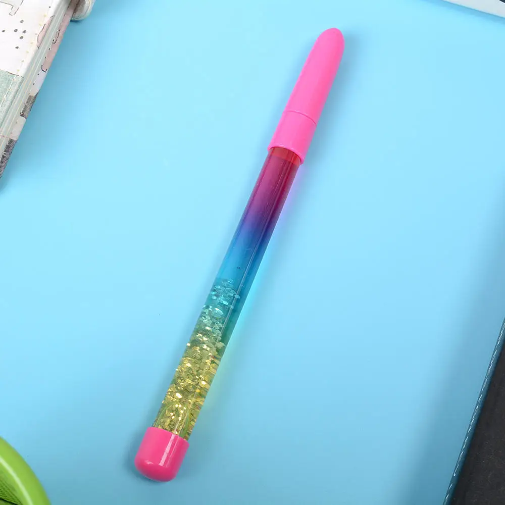 Wholesale Rainbow Fairy Stick Glitter Ballpoint Pen With Blue And Black  Ink, Drift Sand Glitter Crystal Perfect Girls Gift VT0329 From  Toponlineshop, $0.34