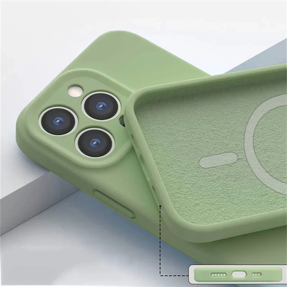 ตัวเลือกสินค้า เคสซิลิโคนเหลวแม่เหล็ก Magsafe สำหรับ iPhone 14/13/12 คุณภาพดี