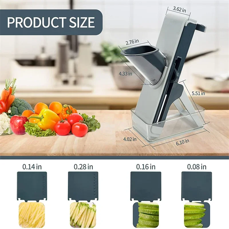 Multifunctional Vegetable Cutter Adjustable Grater Shredding Artifact Kitchen Slicing Artifact Manual Grater Kitchen Tool