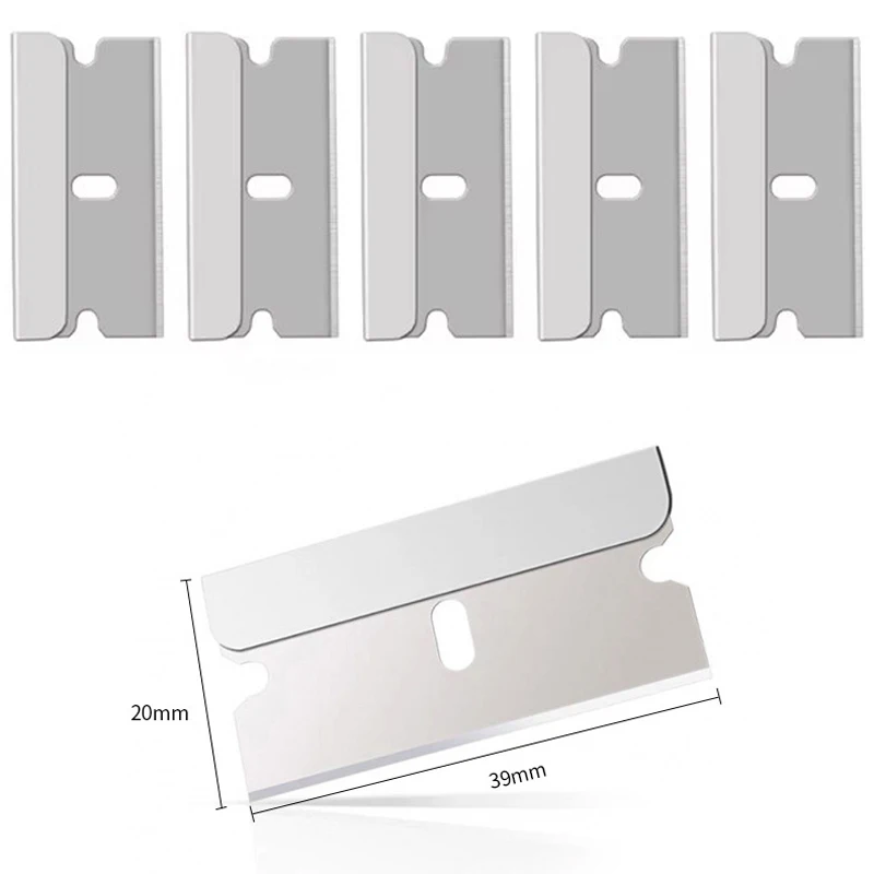 Glue Removal Blade Glass Oven Razor Scraper Plastic Handle Razor Scraper Spatula Car Film Tool Window Cleaning Blade Scraper