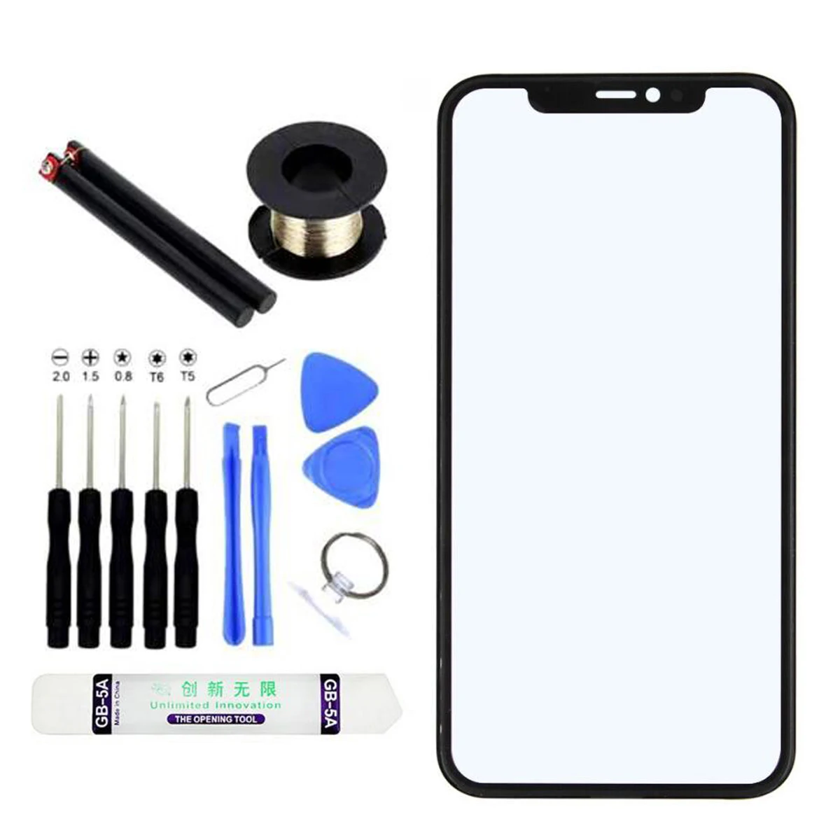 Black Ori Outer Touch Screen Panel With Frame+oca For Iphone 11 Screen